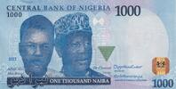 Nigeria 1000 naira 1000 Naira 2016 - Alhajo Aliyu Mai-Bornu, Dr Clement Isong - 2023 - Serial K/68 -