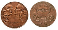 France token Coupe Davis - Les Mousquetaires Lacoste, Brugnon, Borotra, Cochet - 1977 - Bronze par Corbin -
