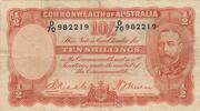Australia 10 shillings 10 Shillings - George V - Workers - 1936-1939 - Serial D70 -