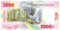 Central African States 2000 francs 2000 Francs - Building - Parrot - 2020 (2022) - Letter B2 -