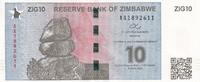 Zimbabwe 10 Zig 10 Zig - Chiremba - 2024 - Serial AA -