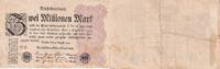 Germany 2 millionen mark 2 Millionen Mark - Black and Lilac - 09-08-1923 - Serial RD -