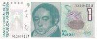 Argentina 1 austral 1 Austral - B Rivadavia - ND(1985) - Serial A -