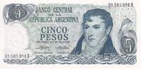 Argentina 5 pesos 5 Pesos, General Belgrano - 1974-1976 - Serial B -