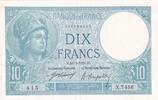 France 10 francs 10 Francs - Minerva - 21-01-1921- Serial X.7456 -
