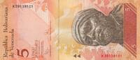 Venezuela 5 bolivares 2009 5 Bolivares - Pedro Camejo - Armadillos - 03-... 8.79 元 含税 ＋  83.67 元 运费