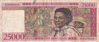 Madagascar 25000 francs 25000 Francs Woman and Child - 1998 -