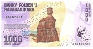 Madagascar 1000 ariary 1000 Ariary - Bridge - 2022 - Serial G16 -