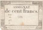 France 100 francs 100 Francs - 18 Nivose An III - (07.01.1795) - Sign. Godet - Serial 406 -