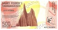 Madagascar 500 ariary 500 Ariary - Village - 2023 - Serial A25 -