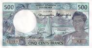 New Hebrides 500 francs 500 Francs - Fisherman - Marquises Islands - ND (1979) - Serial N.1 -