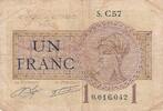 France 1 franc 1 Franc - Paris Chamber of Commerce - 1920 - Serial S.C57 -