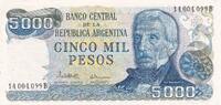 Argentina 5000 pesos 5000 Pesos - Gen. San Martin - ND (1977-1983) - Serial B -