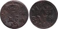 Sweden 1/6 ore 1/6 Ore Carl XI - Armoiries - 1668 -