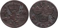 Sweden 1/6 ore 1/6 Ore Carl XI - Armoiries - 1674 * -