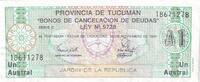 Argentina 1 austral 1991 1 Austral, Province of Tucuman - 1991 III / SS 8.79 元 含税 ＋  83.67 元 运费
