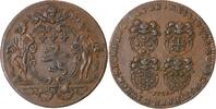 France 1 token Lyon, Consulat De Lyon, Les 4 Echevins - Jeton Bronze 1721 -