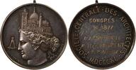 France 1 token Societe Centrale Des Architectes, Congres De 1877 - Jeton Argent -