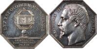 France 1 token Notaires, Paris, Napoleon III - Jeton Argent Poinçon Main (1845-1860) -