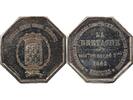 France 1 token Assurances Mutuelles Contre L'Incendie, La Bretagne - Jeton Argent 1842 - Nantes Poincon Main (1845-1860) -
