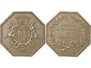France 1 token Savings Bank of Rennes - Silver Token Horn Punchmark (After 1879) -