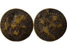 France 1 token Mayors of Nantes, Guillaume de Lisle - Brass Token -1687 -