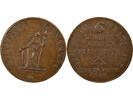 France 1 token IInd Republic - Copper Token, French Uprising of February 1848 -