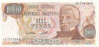 Argentina 1000 pesos 1000 Pesos - Gen. San Martin - ND (1980) - Serial G -