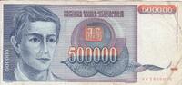 Yugoslavia 500000 dinara 1993 500 000 Dinara - Young man - Arms - 1993 I... 8.79 元 含税 ＋  83.67 元 运费