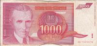 Yugoslavia 1000 dinara 1992 1000 Dinara - Nikola Tesla - Arms - 1992 IV ... 8.79 元 含税 ＋  83.67 元 运费