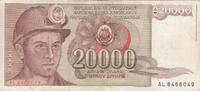 Yugoslavia 20000 dinara 1987 20000 dinara - Miner - Armoireries - 1987 I... 8.79 元 含税 ＋  83.67 元 运费
