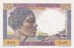 Djibouti 10 francs 10 Francs - Young man - Specimen 156 - 1946 -