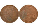 France 1 token Public Buildings, Louis XIV - Copper Token - XVIIth Century Nuremberg -