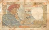 France 50 francs 50 Francs Jacques Coeur - 05-12-1940 Serial C.27 - VG+ -
