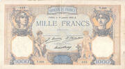 France 1000 francs 1000 Francs Ceres and Mercury - 10-01-1930 Serial T.803 - F+ -