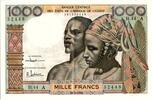 West AFrican States 1000 francs 1961 1000 Francs, river 1961 - Ivory Coa... 307.49 元 含税 ＋  83.67 元 运费