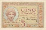Madagascar 5 francs 1937 5 Francs Goddess Juno - 1937 - Sign. Chaudun - ... 307.49 元 含税 ＋  83.67 元 运费