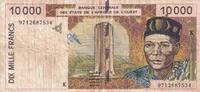 West AFrican States 10000 francs 10000 Francs - Headman - Bridge - 1996- K Sénégal - F - P.714Ke -