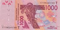 West AFrican States 1000 francs 1000 Francs - Mask - Camels - 2018 - Letter T ( Togo) - P.815Tr -