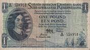 South Africa 1 rand 1 Pound - Jan Van Riebeek - Lion - 11-11-1950 - Serial B.65 - P.92c -