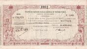 Martinique 5000 francs 5000 Francs - French colonial note - Sign. Chazal - 18-10-1882 - Kol.N°46 -