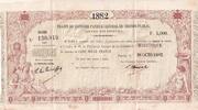 Martinique 5000 francs 5000 Francs - French colonial note - Sign. Chazal - 18-10-1882 - Kol.N°46 -