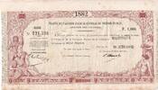 Martinique 1000 francs 1000 Francs - French colonial note - Sign. Chazal - 18-10-1882 - Kol.N°45 -