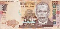 Malawi 500 kwacha 500 Kwacha - Reverend John Chilembwe - 2012 - P.61a -