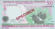 Rwanda 500 francs 500 Francs - Gorilla - Children - Specimen - 1998 - P.26s -