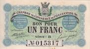 Algeria 1 franc 1 Franc - Chambre de commerce of Constantine - 1915 - Serial B - P.140.4 -