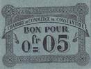 Algeria 5 centimes 5 Cents - Chambre de commerce of Constantine - 1915 - P.140.46 -