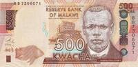 Malawi 500 kwacha 500 Kwacha - Reverend John Chilembwe - 2014 - Serial BB - - P.66 -