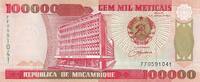 Mozambique 100000 meticais 100000 Meticais - Bank of Mozambique - Hydroelectric dam - 1993 - Serial FF - P.139 -