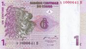 Congo (RDC) 1 centime 1 Centime - Harvesting coffee - Volcano - 1997 - P.80a -
